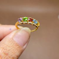 Bague de fiançailles classique tendance en argent sterling 925 plaqué or 18 carats, pierre naturelle, anti-ternissement, étanche, à bon prix