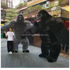 Şişme Cosplay cadılar bayramı noel partisi kostüm şempanze giysi hava gerçekçi gorilla yetişkin Godzilla şişme kostüm