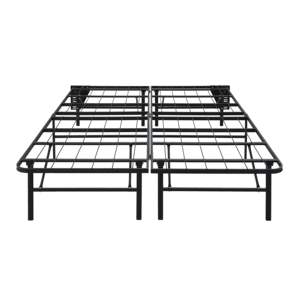 Marco de cama plegable de tamaño completo DB, plataforma de Metal negro con diseño de alto perfil, muebles de dormitorio duraderos para sala de estar - Product Image 1