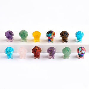 Decoraciones de Cristal Natural al por Mayor, Adornos Pequeños y Lindos para Perros, para Oficina, Escritorio, Estudio, Sala de Estar - Product Image 1