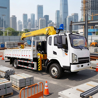 Grue montée sur camion de qualité export, économique, pour petites et moyennes entreprises, avec télécommande sans fil en option