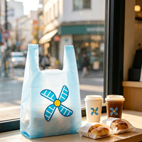 Sacs de courses en plastique jetables personnalisés avec logo pour la vente en gros, pour le lait, les œufs, le pain et les courses quotidiennes, emballage à emporter