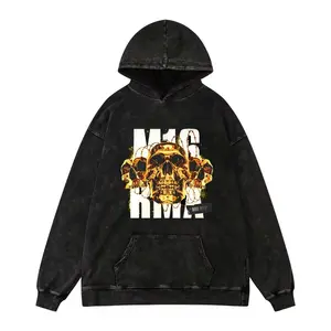 Custom Logo Sublimatie Print Pull Oversized V-Hals Heren Hoodies Sweatshirts