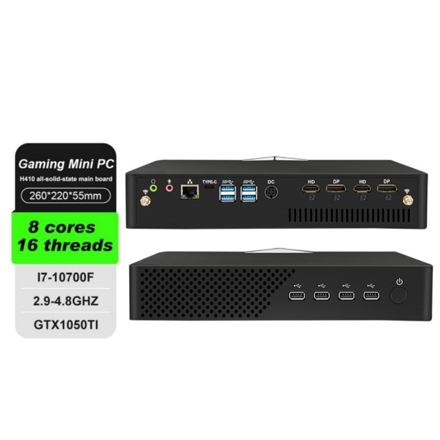 Portable High Performance Intel I3-9100F I5-9400F I7-9700F I9-9900T GTX 1650 DDR4 16G RAM Mini Game Console Gamer Desktop Comput