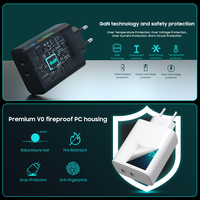 Cargador Rápido para Portátil de 100w con Certificación CE ROHS KC, Tipo C para iPhone, MacBook, Samsung, PD, PPS, Cargador de Pared Portátil para Teléfono Móvil, Cargador Gan de 100w con USB C