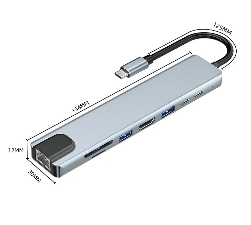 WISTAR USB Hub Type C Hub USB C Port Hub Aluminum USB-C Dock Type-C Hub Adapter