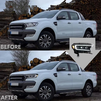 Feux avant LED pour Ford Ranger 2016 à 2020 avec feux de jour DRL, feux avant tuning, accessoires de voiture, phare