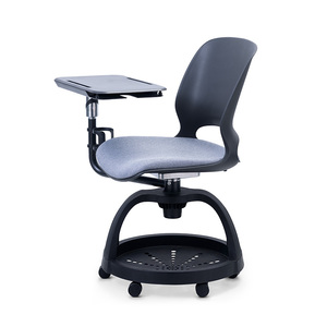Chaise de formation Sanxin de style moderne avec tablette d'écriture, chaise d'étudiant pour salle de formation <span class=keywords><strong>scolaire</strong></span> avec porte-livre, chaise de bureau pivotante - Product Image 1