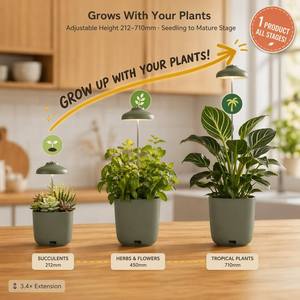 Set de Regalo Navideño: Jardín Interior Inteligente con Luz LED de Cultivo, Caja de Regalo de Lujo, Maceta con <span class=keywords><strong>Autorriego</strong></span> para Escritorio - Product Image 3