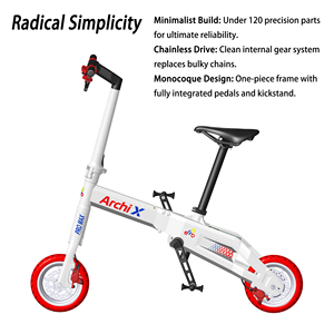 Mini vélo électrique urbain, moyeu arrière 8,5 pouces, assistance au pédalage 240W, cadre en fibre de carbone, freins à disque hydrauliques, batterie au lithium 60 km - Product Image 2