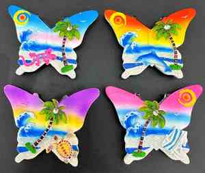 Pegatina de Resina Pintada a Mano con Diseño de Delfín de la Serie Ocean, para Refrigerador - Product Image 5