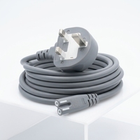 Câble d'alimentation de type G avec connecteur IEC C7 H03VVH2-F 2x0,75 mm² Fourniture OEM