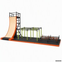 Peralatan Rintangan Ninja Chowchowplay untuk Ekspansi Taman Trampolin Bersertifikasi EN1176 ASTM untuk Penggunaan Komersial Usia 3-15 Tahun 30000+