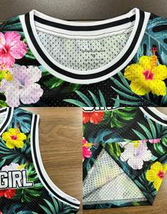 Crop top jersey personnalisé uni Hawaii, débardeur de <span class=keywords><strong>basket</strong></span>-ball court, tenue de sport pour femme, débardeur court en maille pour <span class=keywords><strong>fille</strong></span> - Product Image 6