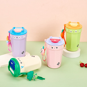 New 316 stainless steel vacuum insulated cup creative cartoon octagonal <b>coffee</b> cup outdoor portable car water cup - Product Image 1