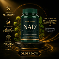 Capsules personnalisées de NAD+, Resvératrol, Berbérine, Fisetine, Quercétine, qualité alimentaire, 18-en-1