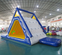 Glissière gonflable adaptée aux besoins du client de chute libre de l'eau grande glissière portative gonflable avec le jeu de tunnel