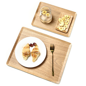Plateau rectangulaire en bois de frêne pour la présentation de pain, pâtisseries et produits de boulangerie, élégant plateau de service - Product Image 1