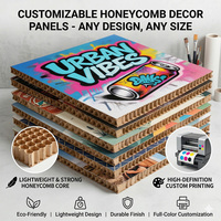 Lámina de Polipropileno con Diseño de Panal de Abeja Impresa a Todo Color Personalizada, Tablero de Polipropileno con Diseño de Panal de Abeja para Exhibición Publicitaria, Accesorios de Exhibición, Letreros Promocionales