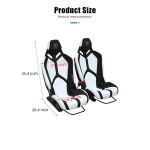 Sièges en fibre de carbone sèche, blancs, réglables manuellement et personnalisables pour LP700 Aventador SVJ - Product Image 2