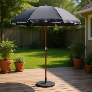 Sombrilla de Jardín Antracita de 70.9 Pulgadas con Poste de Acero, Resistente, Protección Solar, Tela Oxford para Uso en Exteriores en Verano - Product Image 2