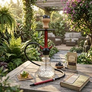 Moderna Cachimba de Aluminio Esmerilado con Cazoleta y Manguera para Bar, Regalo para Fumadores - Product Image 3