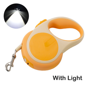 Laisse de chien rétractable multifonctionnelle imperméable anti-emmêlement double longueur 3M/5M avec lumière pour la promenade nocturne - Product Image 1