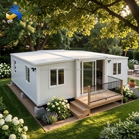 Maison Extensible 20/40 pieds, 2/3 Chambres, 1 Salon, Sanitaire Intégré, Isolée, Pliable pour Habitation Préfabriquée