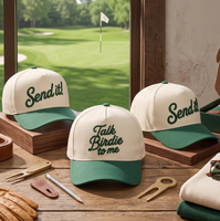 Casquette de golf personnalisée avec logo, faible MOQ, OEM ODM, broderie 3D en relief, casquette de baseball vintage bicolore A-Frame, 5 panneaux, snapback