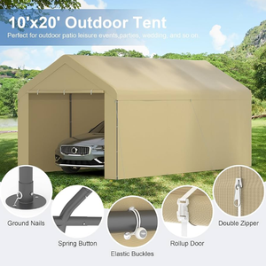 Auvent de voiture robuste à enrouler pour le stockage de voitures, <span class=keywords><strong>prix</strong></span> de gros pour une utilisation en extérieur, tente de <span class=keywords><strong>camping</strong></span> familiale à double couche - Product Image 3