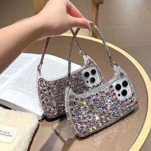 Étui de téléphone avec sangle scintillante en diamant de luxe pour <span class=keywords><strong>iPhone</strong></span> 15 <span class=keywords><strong>Pro</strong></span> <span class=keywords><strong>Max</strong></span> 16 <span class=keywords><strong>14</strong></span> Plus 11 12, coque élégante avec strass - Product Image 3
