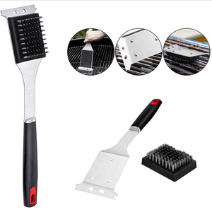 Ensemble d'ustensiles de <span class=keywords><strong>barbecue</strong></span> portables en acier inoxydable 5 pièces avec manche long en plastique pour <span class=keywords><strong>barbecue</strong></span> et camping - Product Image 2