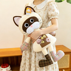 Peluche Gatto Carino, Simpatico Gattino in Stoffa, Animale di Peluche <span class=keywords><strong>Super</strong></span> Morbido, Cuscino Abbracciabile a Forma di Gatto, Adorabile Compagno di Sonno Gattino - Product Image 5