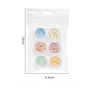 6 unids/bolsa colorida Flor de cinco pétalos que cambia de Color <span class=keywords><strong>con</strong></span> pequeña bola de acero 3D resina flor blanca mezcla decoración de <span class=keywords><strong>uñas</strong></span> - Product Image 3