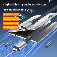 Cable USB4.0 C-C de Función Completa, Compatible con Transferencia de Datos de 40 Gbps, Pantalla 8K y Carga Rápida PD, Compatible con Computadoras Portátiles y Teléfonos Inteligentes