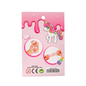 Nueva tendencia de Glitter Unicorn masilla Rosa accesorio Spur masilla que atrae a la niña <span class=keywords><strong>en</strong></span> caja colgante - Product Image 3