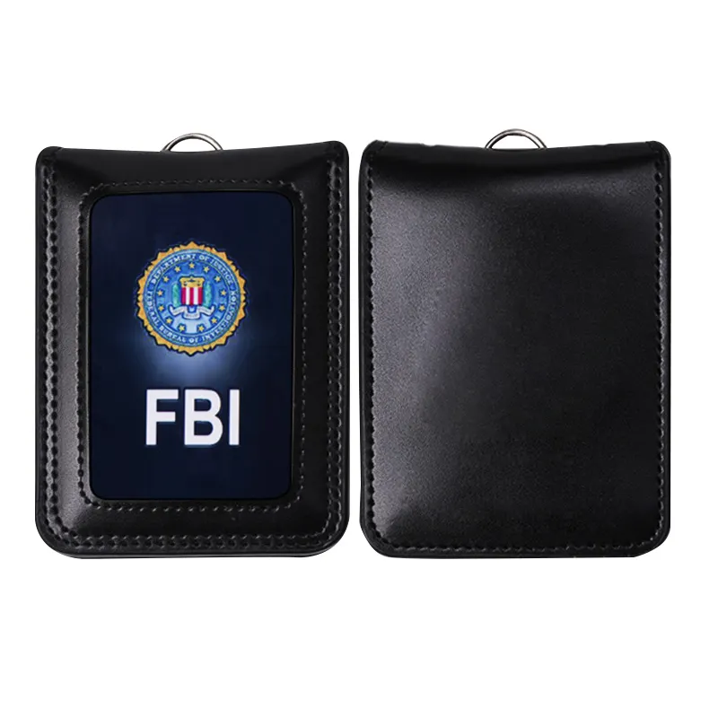 Премиум FBI значок кожаный держатель для рабочих карт Air ID держатель карты