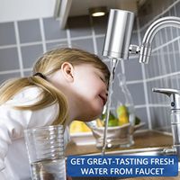 Filtre à eau pour robinet de cuisine en acier inoxydable, manuel, capacité de 1200 gallons, débit de 2,2 GPM, élimine le chlore, le plomb, les sédiments, les mauvaises odeurs