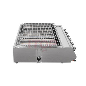 Barbecue à gaz 6 brûleurs sans fumée, plancha de table européenne pour extérieur, barbecue à gaz sans fumée - Product Image 3
