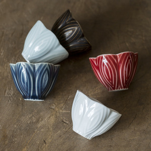 Ceramic Magnolia <b>Teacup</b> Porcelain Embossed Tasting Cup Kung Fu Tea Set Single Cup Pu'er Tea Bowl - Product Image 2