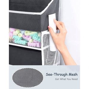 Heavy Duty Over Cabinet Door Organizer with 4 Clear Window Pockets for Kitchen Bathroom Living Room Storage for Clothing Jewelry - Product Image 4