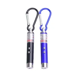 Lampe laser en alliage d'aluminium Mini lampe de poche Porte-clés classique pour anniversaire créatif