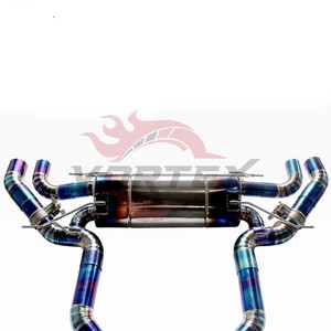 Sistema de escape Vortex Titanium Valvetronic compatible con BMW M760 6.6T V12 2018-2024, silenciador de rendimiento para carreras, kit azul quemado. - Product Image 6