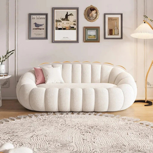 Conjunto de Sofás Reclinables Pumpkin, Cómodos y Personalizables en Color Beige, Blanco y Negro, Modernos para Sala de Estar, Hotel, Villa y Hogar - Product Image 2
