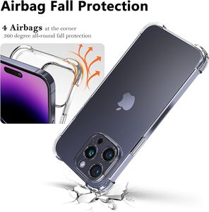 เคสโทรศัพท์กันกระแทกสี่มุม TPU สำหรับ iPhone 18 17 Air 16 15 14 Plus 13 12 11 Pro Max XS Mini  แบบใส - Product Image 2