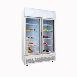 Refrigerador transparente para superfície comercial, garrafa de vidro para geladeira refrigerar bebidas