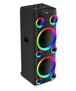 Loa karaoke di động 500W RGB của nhà sản xuất, loa 8 inch công suất lớn, điều khiển từ xa, hộp gỗ nhiều màu sắc, tích hợp micro <span class=keywords><strong>Bluetooth</strong></span> - Product Image 5