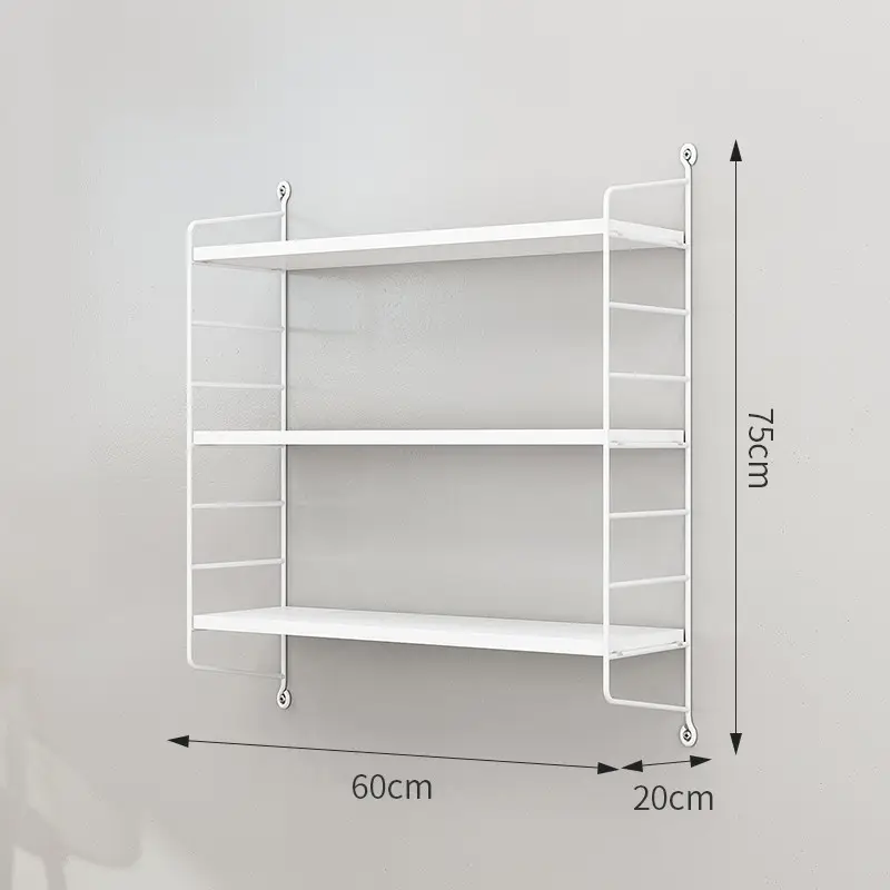 Wall Shelf Storage Modern Industrial Metal & Wood Adjustable Wall Floating Shelves Wall book shelf