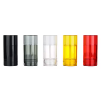 Stock rond 15g 30g 50g 75g Bouteilles de baume noir mat Tube de déodorant en bâton Emballage vide anti-transpirant Bouteille de déodorant