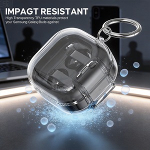 Coque de protection transparente pour écouteurs sans fil Samsung <span class=keywords><strong>Buds</strong></span> 4 <span class=keywords><strong>Pro</strong></span>, couleur unie, TPU anti-chute pour étui d'écouteurs Samsung <span class=keywords><strong>Buds</strong></span> 4 - Product Image 1
